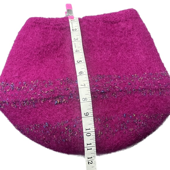 Artisan Handmade Bucket Bag Tote Purse Wool Felted fuchsia Bohemian Hobo - Picture 5 of 8